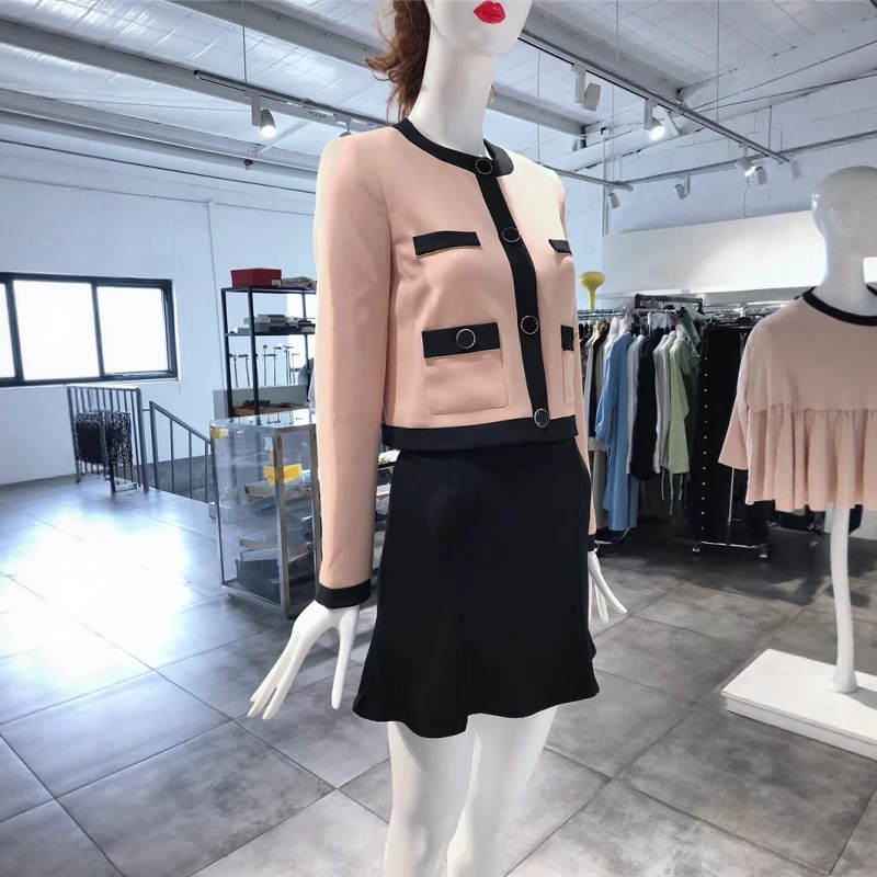 S-M穿 ANNA MOLINARI 恬美粉色洋装外套 699