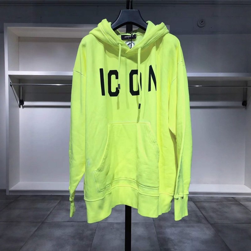 S-M穿 DS2 男款荧黄色夹绒廓形卫衣 830