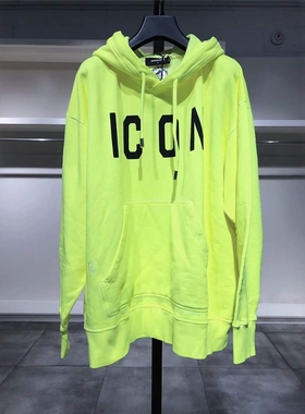 S-M穿 DS2 男款荧黄色夹绒廓形卫衣 830