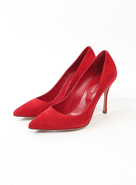 35码 SE0RGIO RO0SSI 红色细麂皮高跟鞋 1170