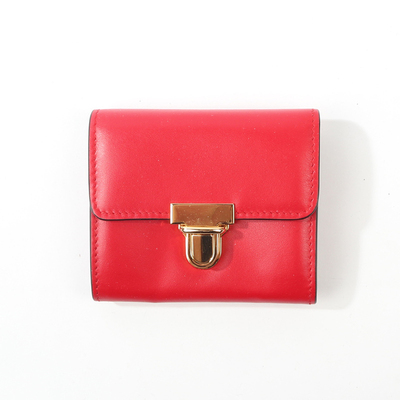 MA0RNI 红色牛皮钱包 710