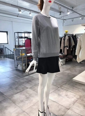 S-M穿 DS2 灰色朦胧网纱羊毛衫 930