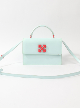 OF0F-WH0ITE 小清新撞色牛皮翻盖女式包包 1420