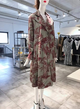 M-L穿 TENAX 欧式印花廓形外套 830