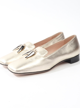 36.5码 GI0USEPPE ZA0NOTTI 气质百搭金属色方头流苏装饰女鞋 995