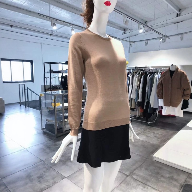 XS-S-M穿 BALLANTYNE 浅棕色羊毛针织衫 620