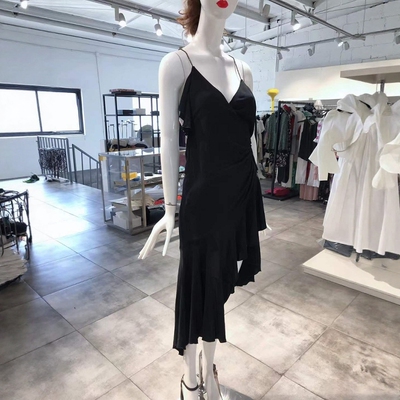 M-L穿 PHILOSOPHY DI LORENZO SERAFINI 优雅V领女装连衣裙 1050