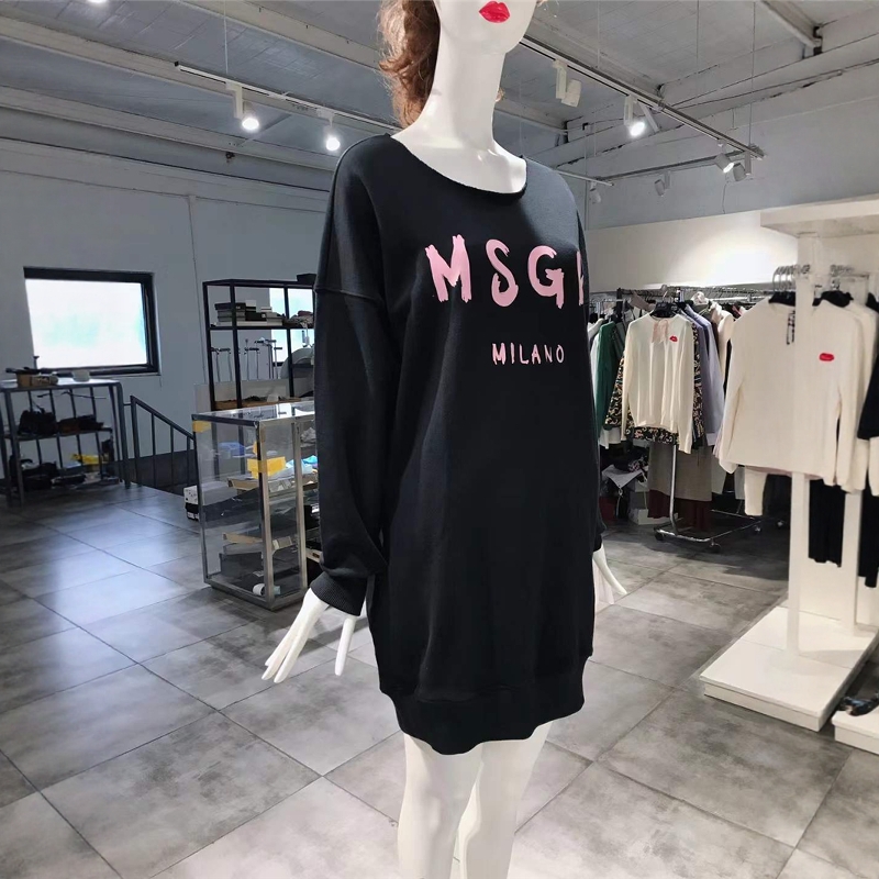 S-L穿 MSGM 时尚LOGO廓形卫衣连衣裙 766
