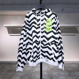 L穿 条纹休闲风拉链连帽卫衣 男士 588 ARM