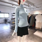 S穿 VICTORIA BECKHAM 浅蓝色高领针织衫 830