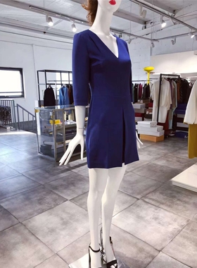 S-M穿 EMILIO PUCCI 优雅皇室蓝色秀款连衣裙 1950