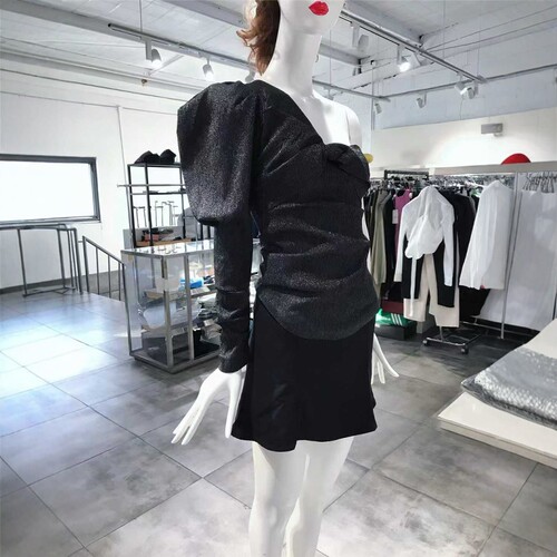 S-M穿 ISABEL MARANT 黑色女装纽结修身长袖衬衫 899