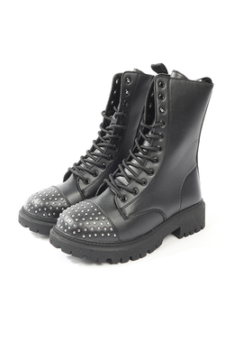 39码 GI0O CE0LLINI MI0LANO 小铆钉圆头系带短靴 650