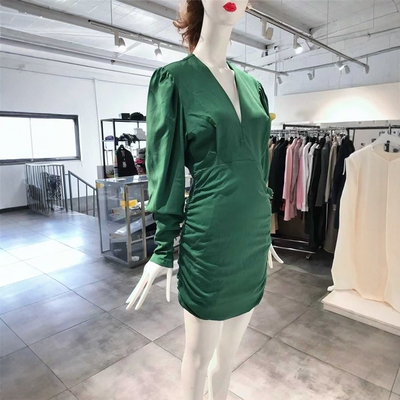 S-M穿 ISABEL MARANT 法式绿色洋装连衣裙 1050