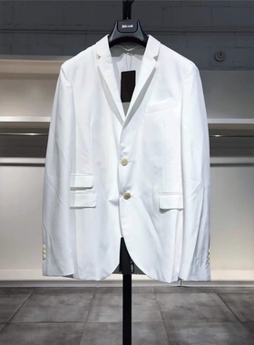 M-L穿  NEIL BARRETT 男款白色帅气西服  885