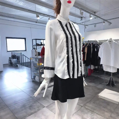 M-L穿 ANNA MOLINARI 优雅蕾丝花洋装衫 630