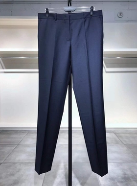 L-小XL穿 JI0L SA0NDER 藏蓝色羊毛时装裤 710