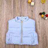 女童装 女童保暖可爱马夹宽版 春秋冬款 马甲 背心 夹棉开衫 外贸欧美