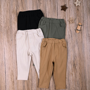 PM外贸日单 宝宝春秋弹力裤休闲裤 儿童百搭长裤子直筒裤运动裤