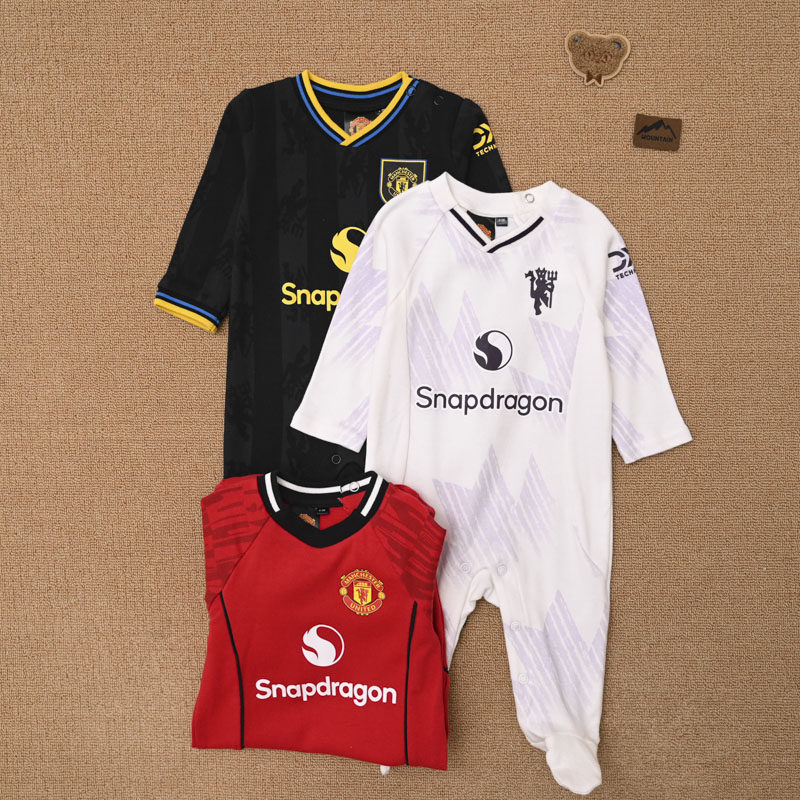 外贸欧美 世界杯足球队服连体衣 婴儿纯棉长袖包脚长爬服运动服