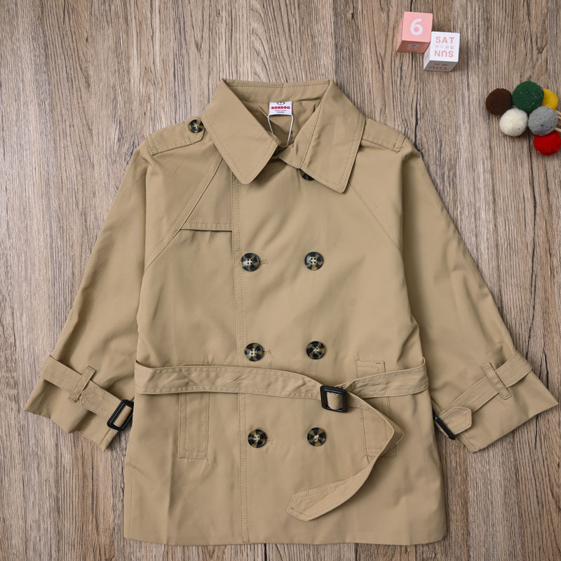 国内单男宝女宝春秋中长款英伦风双排扣风衣儿童洋气修身帅气外套,童装/婴儿装/亲子装,风衣,淘宝优惠券,粉丝福利购,淘宝优惠卷