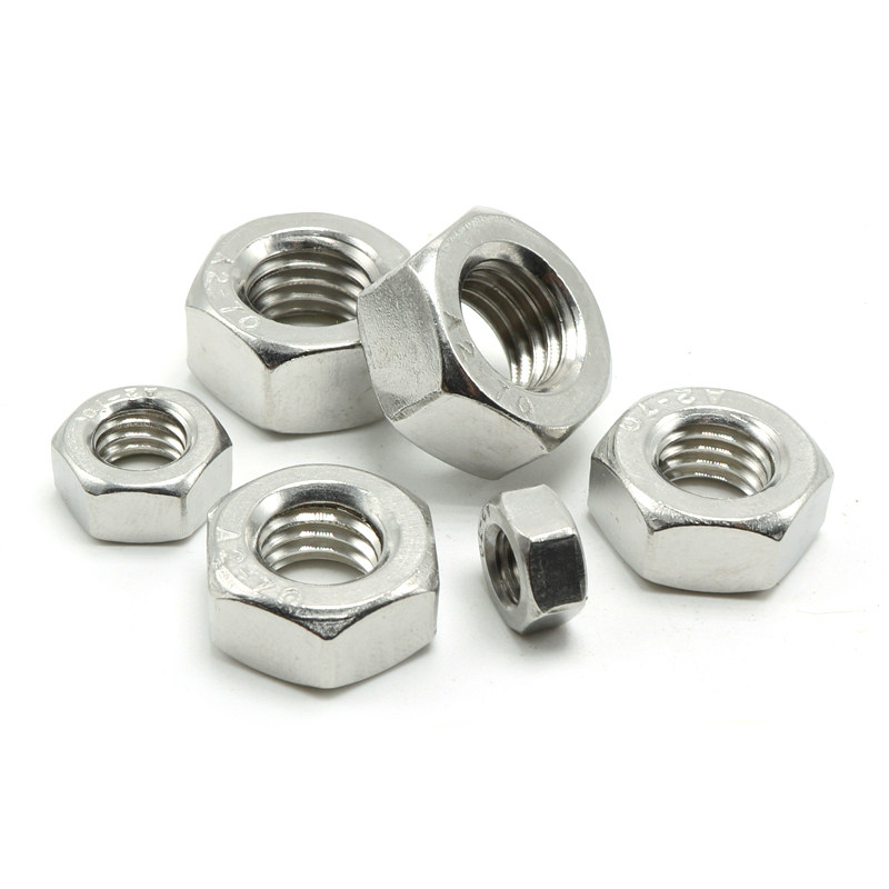 din934不锈钢304六角螺母螺帽螺丝帽m1.6 2 2.5 3 4 5 6 8 10 -30