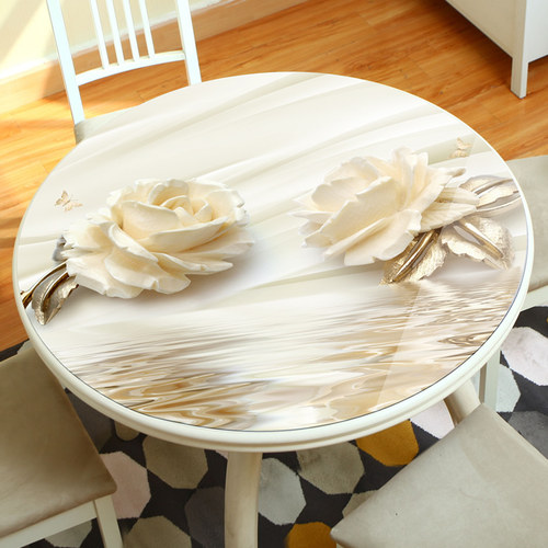 大小圆桌布防水防油厚3d立体pvc