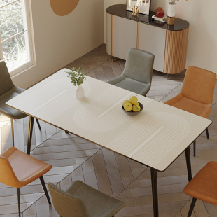 高级感防水皮革桌垫轻奢免洗防油餐桌垫白色防烫隔热客厅茶几桌布