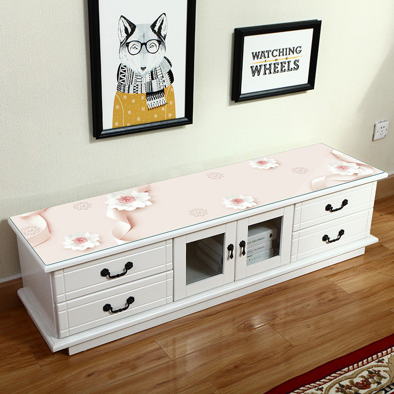 3D电视柜桌布轻奢个性创意防水防烫免洗长方形软塑料玻璃日式桌垫,居家布艺,桌布,淘宝优惠券,粉丝福利购,淘宝优惠卷