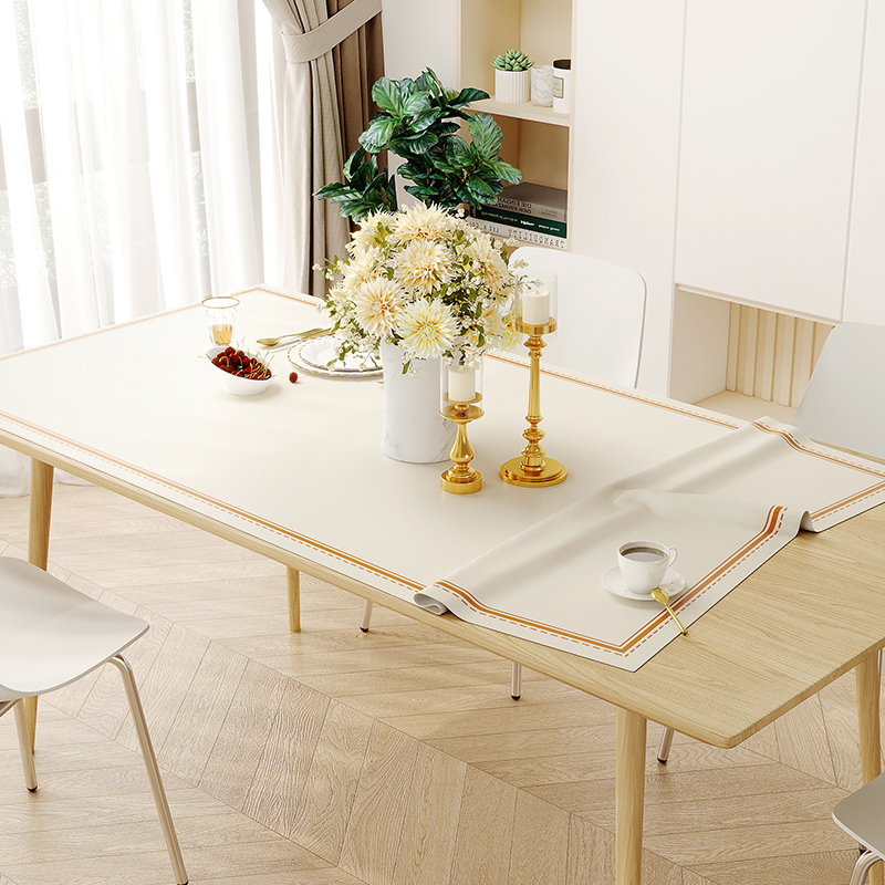 防水防油餐桌垫简约皮革轻奢