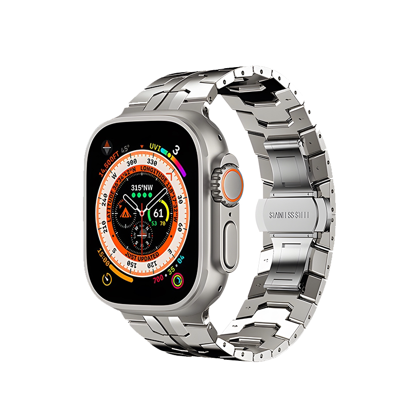 金属表带适用iwatch8链式不锈钢4