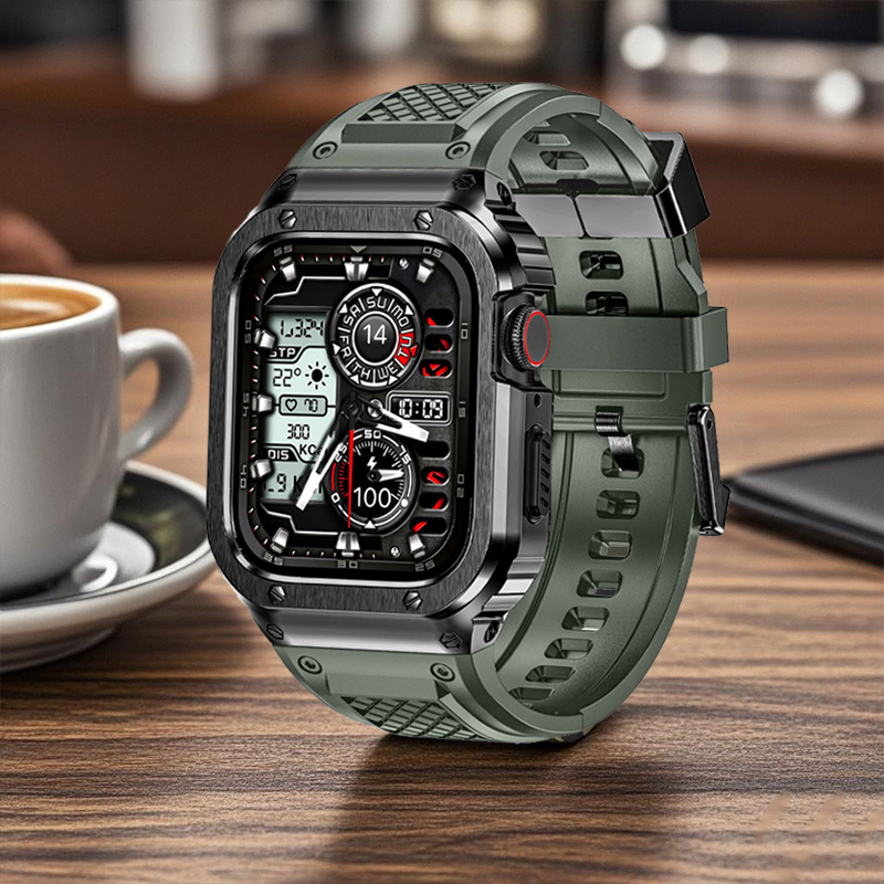 适用AppleWatch Ultra2保护壳适用iwatch S10表带苹果手表S9一体保护壳金属Ultra表壳S8男女个性潮新款高级感