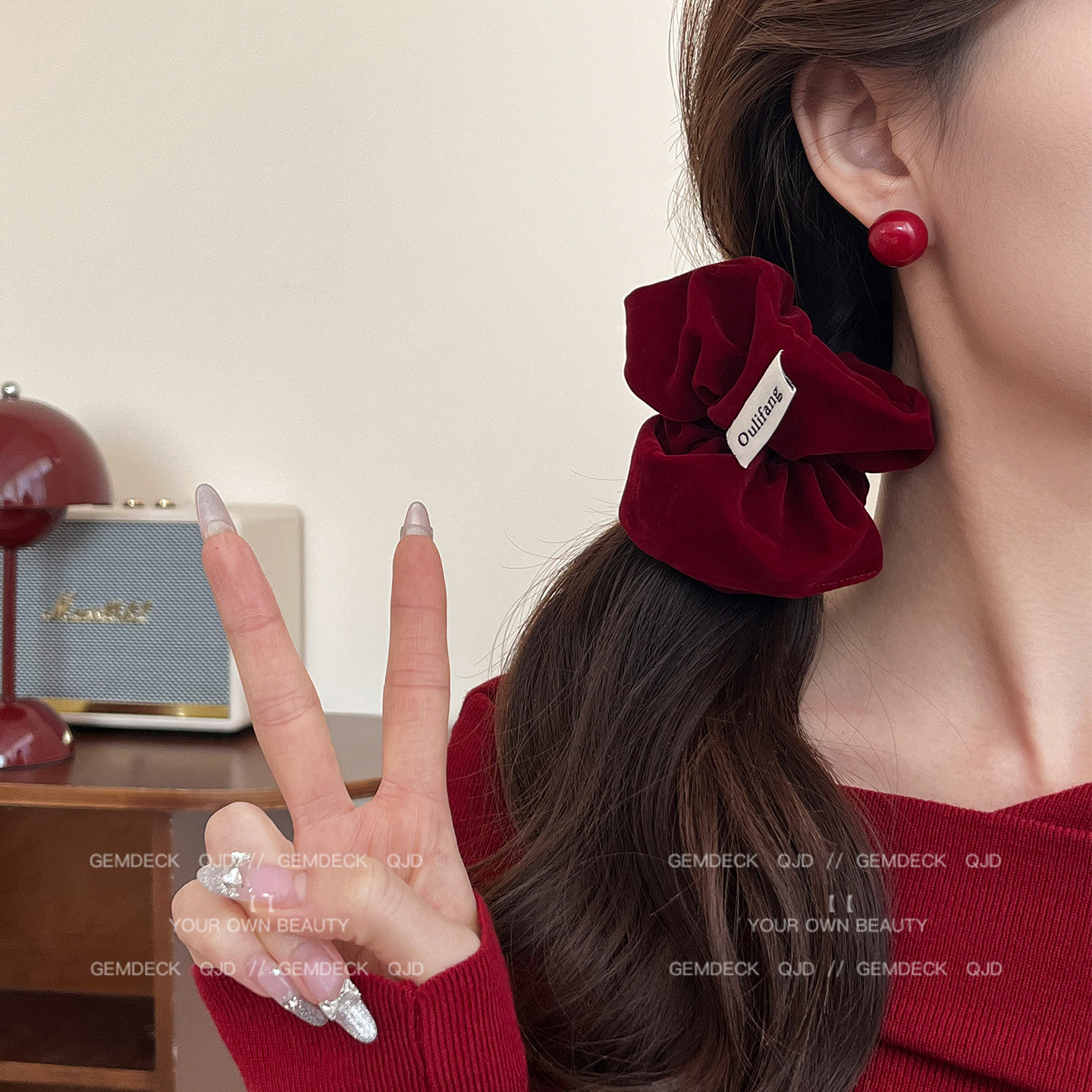 新年红色丝绒大肠发圈女冬季新款头绳扎头发皮筋丸子头高马尾发绳,饰品/流行首饰/时尚饰品新,发饰,淘宝优惠券,粉丝福利购,淘宝优惠卷