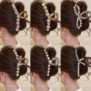 高级感抓夹大号后脑勺发夹女2025新款 夹子头饰 高端鲨鱼夹气质夏季