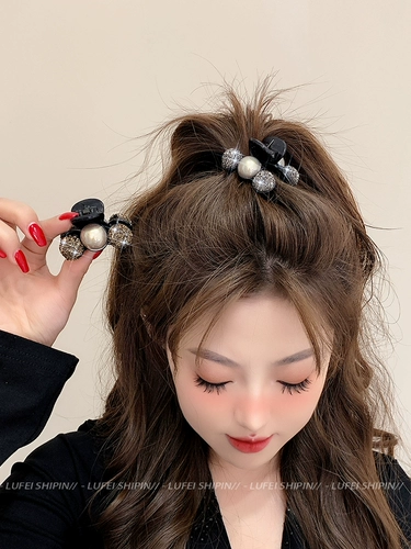 Заколка-крабик, челка для принцессы, заколка для волос, аксессуар для волос, легкий роскошный стиль, коллекция 2023, городской стиль