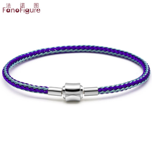 diy法诺图红黑混色情侣款手链绳