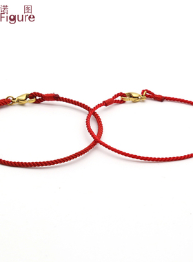 法诺图脚链绳细款简约本命年红绳手工编织个性款手绳女士清新风格