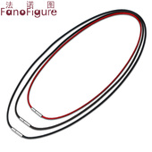 法诺图项链绳饰品吊坠挂绳玉佩绳男女款 水晶挂件红黑编织蜡皮绳子