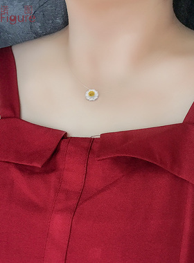 法诺图项链绳透明鱼丝线锁骨链项链绳隐形个性挂绳银魔方吊坠挂绳