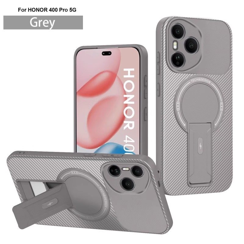 适用华为荣耀400海外版手机壳honor400pro商务碳纤维纹400lite全包镜头400青春版5g超薄硅胶DNY一NX9横竖支架