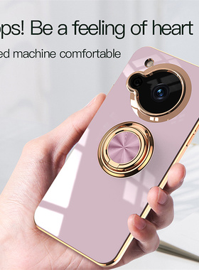 适用夏普aquosr7海外版手机壳aquos r7日版高级感时尚电镀sharp纯色硅胶全包软套aquor7创意一体磁吸指环支架