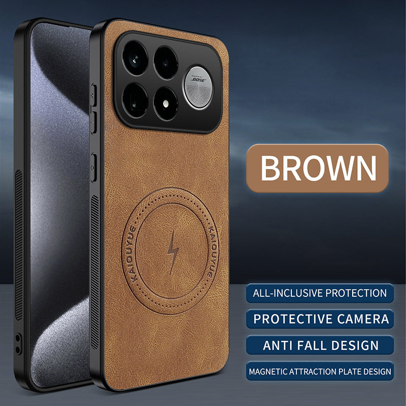 适用小米pocof9pro手机壳poco f9ultra国际版5g商务皮革p0c0全包镜头后壳f9u超薄软边por皮质uitra磁吸case男
