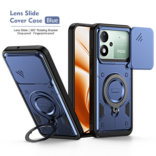 适用小米pocom8power手机壳poco m8power5g海外版推拉滑盖镜头xiaomi全包保护套m8powre超薄软边case旋转支架