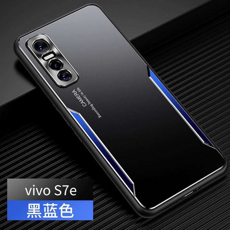 适用vivoy73s手机壳步步高s7e高级感磨砂y53s金属背板vivo丫73s全包边v2031a超薄5g硅胶2111散热voy带支架v0y