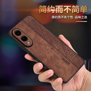 适用三星s25edge手机壳Galaxys25edge商务压印皮纹egde全包镜头保护套sm一s9370超薄ege硅胶ede皮革case男女