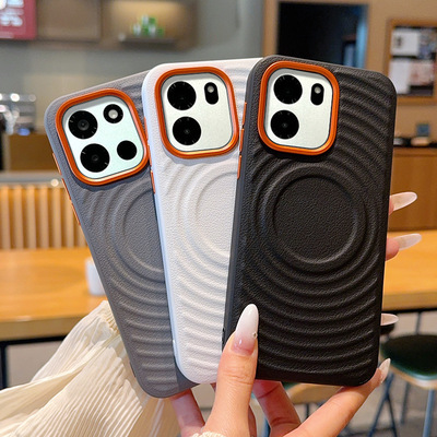 适用一加turbo6手机壳1加trubo6v高级感波1+tubro6漾纹素皮oppo保护套ply110时尚皮质plu磁吸oneplus新款tubo