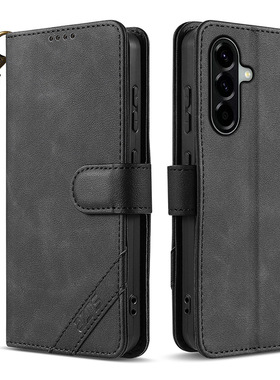 适用三星a57手机壳galaxya56翻盖式皮套a55全包5g折叠a06反盖a17磁扣a16插卡槽a07带挂绳sm一a5760 5660 1760