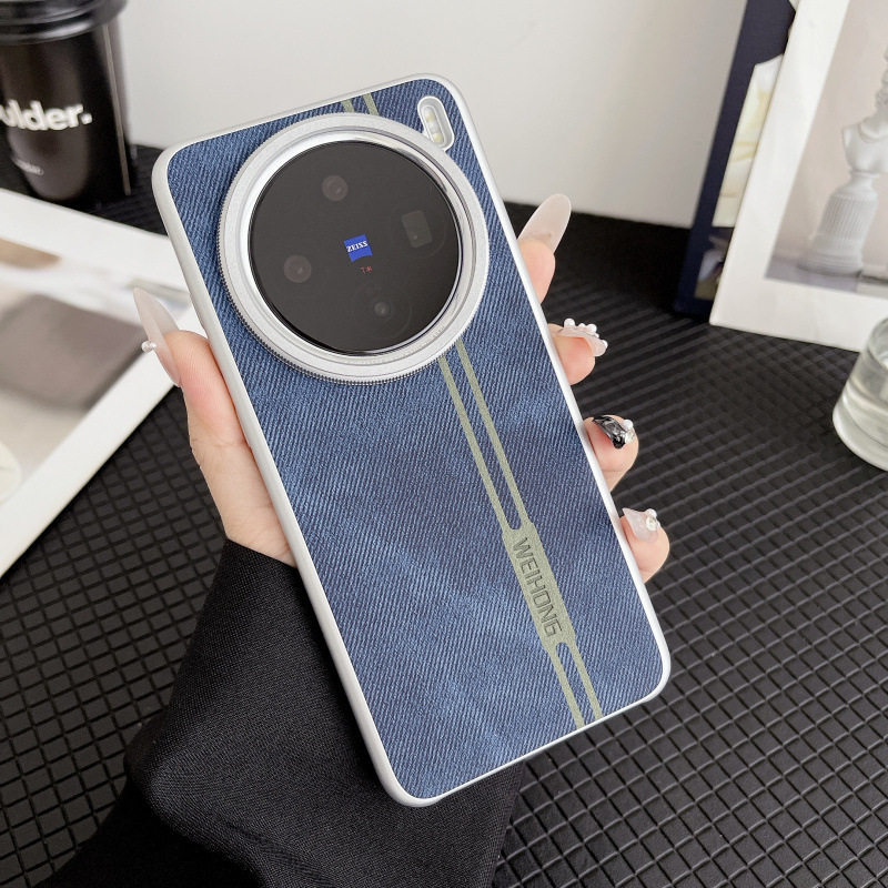 适用vivox300pro手机壳x300电镀拼接布纹vivo&times;300p素皮por超薄x3oo保护壳viovx时尚vivix皮质v2509a磁吸2502