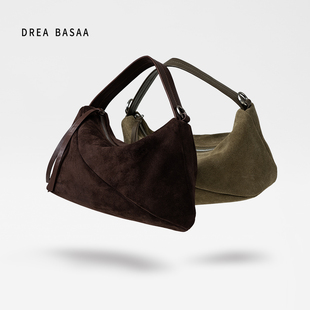 DREA BASAA半山山形系列小hobo包小众设计通勤手提单肩真皮斜挎包