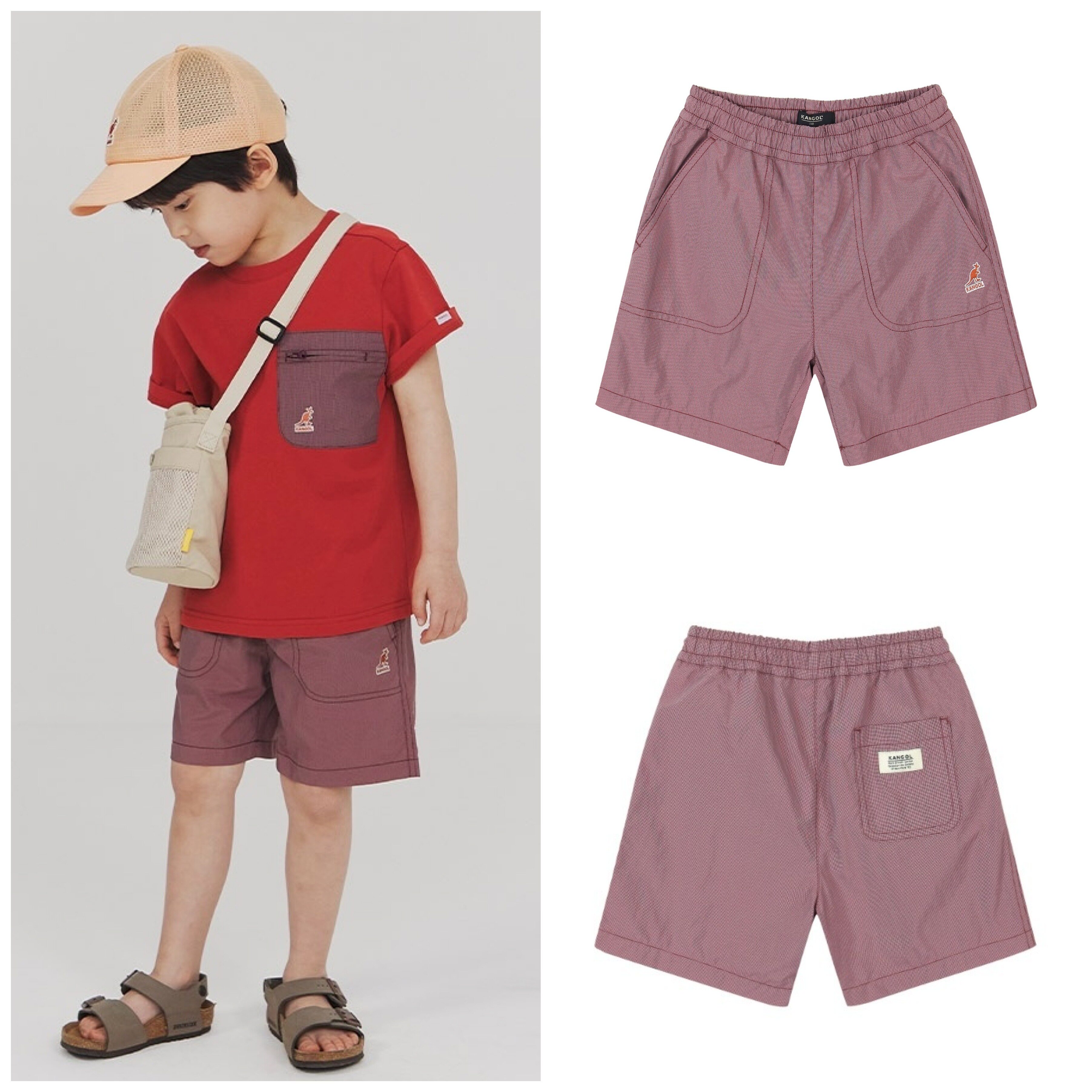 包邮！不打折110-155码出口韩夏款男女童松紧腰插兜运动休闲短裤